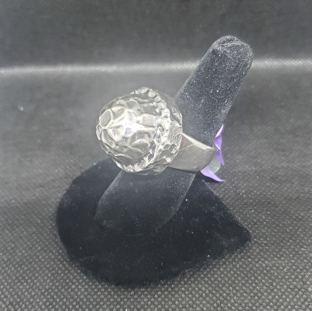 Turtle Back Shaped Silver 925 Ring - image 4